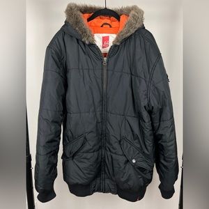 Es Skateboarding Winter Jacket Men’s Size Medium Vintage Skate Black Snowboard